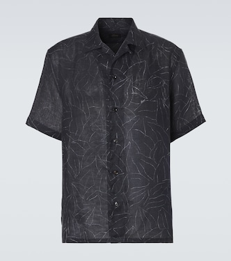 Printed linen bowling shirt | Brioni