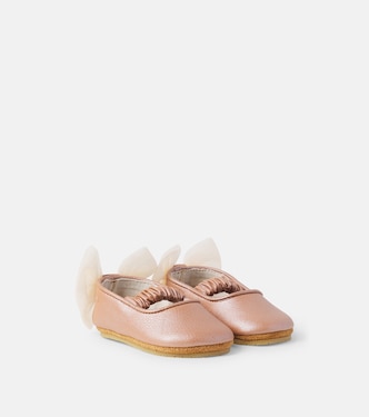 Baby Luyax metallic leather ballet flats | Donsje