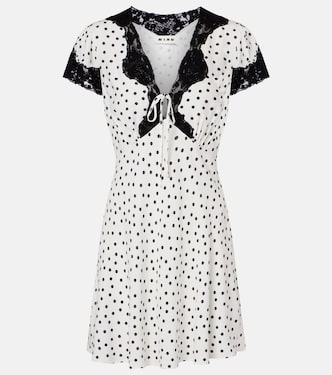 Polka-dot lace-trimmed minidress | Rixo