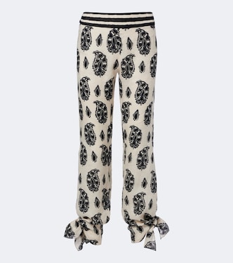 Printed linen wide-leg pants | Johanna Ortiz