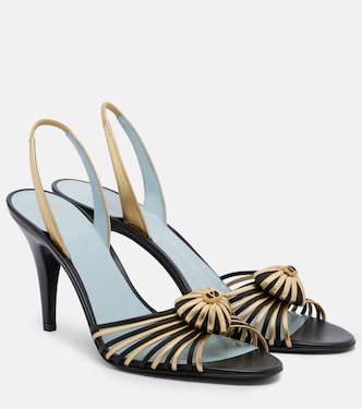 Cœur Royal leather slingback sandals | Valentino Garavani