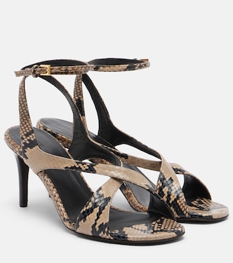 Liria snake-effect leather sandals | Khaite