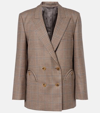 Everynight checked double-breasted wool blazer | Blazé Milano
