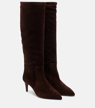 Stiletto suede knee-high boots | Paris Texas