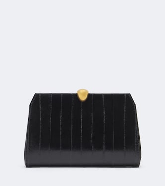 Lou eel leather clutch | Nour Hammour