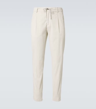 Cotton and cashmere corduroy straight pants | Eleventy