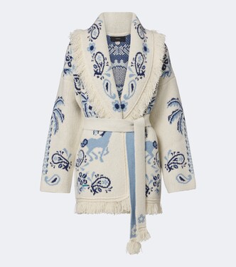 Cárdigan Island Roots Foulard de lana, cachemir y algodón | Alanui
