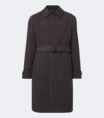 Wool, silk, and cashmere tweed coat | Zegna