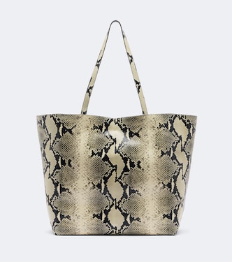 Roam Large snake-effect leather tote bag | Toteme