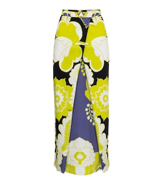 Valentino floral cotton midi skirt | Valentino