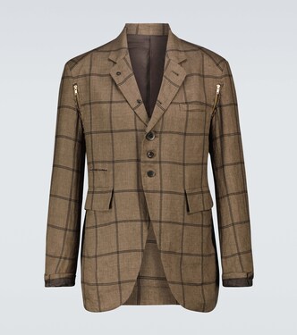 Blazer en lin à carreaux | Undercover