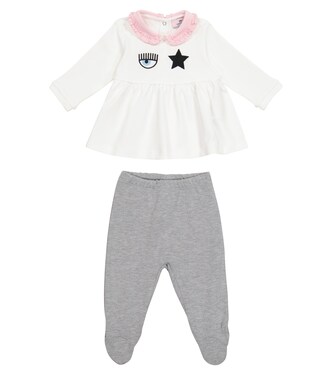 Baby Eyestar棉质女式上衣和裤装套装 | Monnalisa