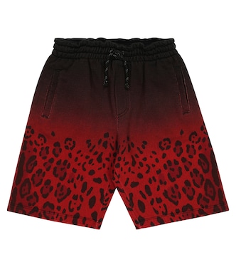 Leopard-printed shorts | Dolce&Gabbana Kids