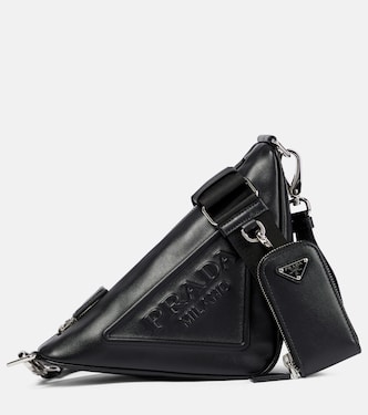 Triangle leather shoulder bag | Prada