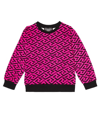 Logo cotton sweatshirt | Versace Kids