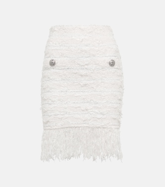 Fringed tweed miniskirt | Balmain