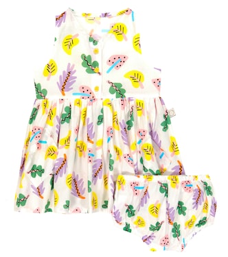 Baby printed cotton dress and bloomers set | Stella McCartney Kids
