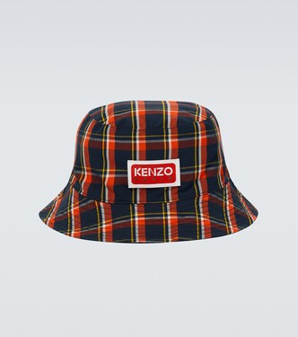Logo checked cotton bucket hat | Kenzo