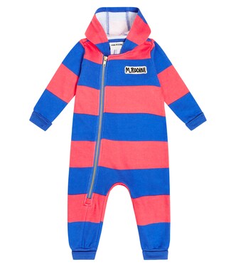 Baby striped cotton jumpsuit | Mini Rodini