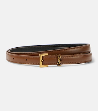Cassandre extra-slim leather belt | Saint Laurent