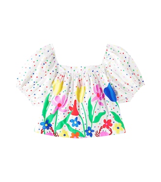 Flor Do Mangue floral cotton blouse | Fábula