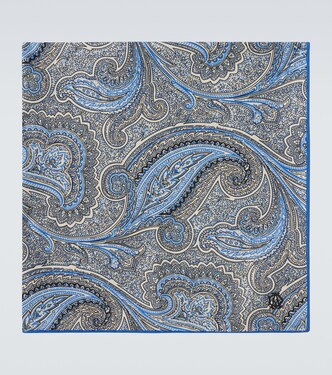 Paisley silk pocket square | Dunhill