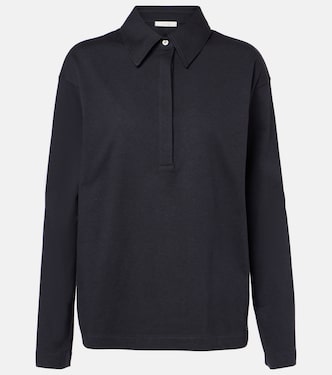 Roddie cotton and silk jersey polo shirt | The Row