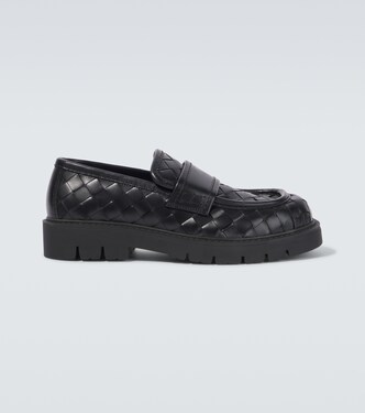 Haddock Intrecciato leather loafers | Bottega Veneta