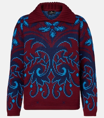 Paisley wool jacquard polo sweater | Etro