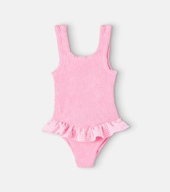 Denise gingham ruffled swimsuit | Hunza G Kids