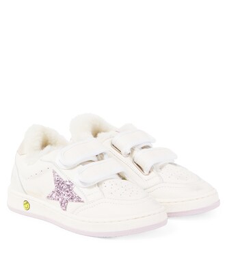 Zapatillas Ball Star de piel con glitter | Golden Goose Kids