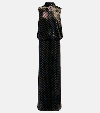 Printed satin maxi dress  | Dries Van Noten
