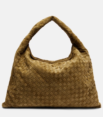 Hop Intrecciato Large suede tote bag | Bottega Veneta