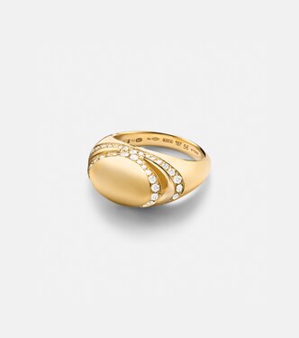 Bvlgari Cabochon 18kt gold ring with diamonds | Bvlgari