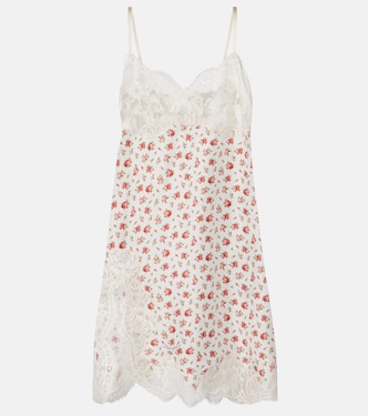 Floral silk and cotton-blend slip dress | Dolce&Gabbana