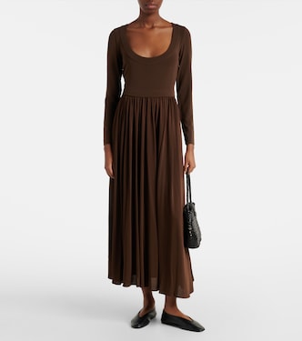 knit polo maxi dress Riviera Ribbed Knit Polo Maxi Dress L / Black