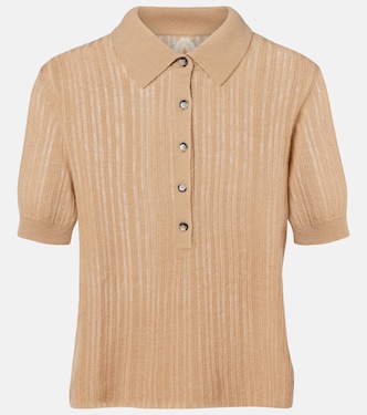 Ribbed-knit cashmere polo shirt | Jardin des Orangers