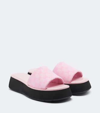 Plateau-Pantoletten aus GG Canvas | Gucci
