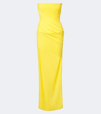 Ruched mesh bustier gown | Alex Perry