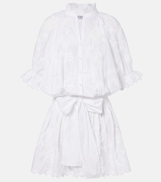 Embroidered cotton minidress | Juliet Dunn