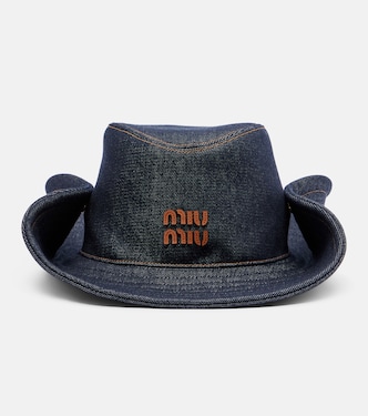 Cappello da cowboy in denim | Miu Miu