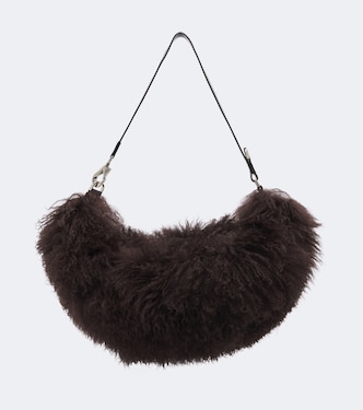 Quiver Clip shearling shoulder bag | Lemaire
