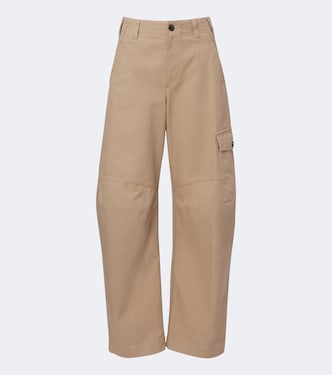 Cotton canvas barrel-leg pants | Brunello Cucinelli