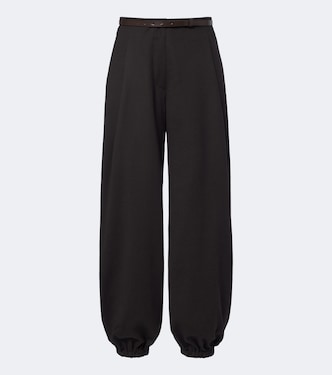 Belted wool-blend wide-leg pants | Max Mara