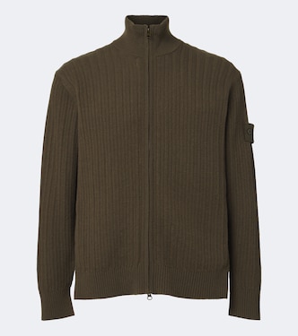 Compass wool and cashmere cardigan | Stone Island