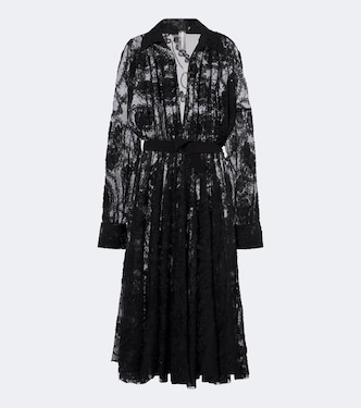 Belted lace midi dress | Norma Kamali