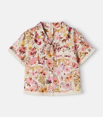 Fairlight floral linen and cotton shirt | Zimmermann Kids