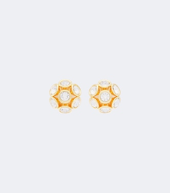 Crystal-embellished clip-on earrings | Oscar de la Renta