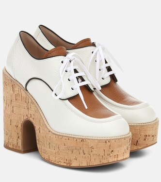 Plateau-Loafers aus Leder | Miu Miu