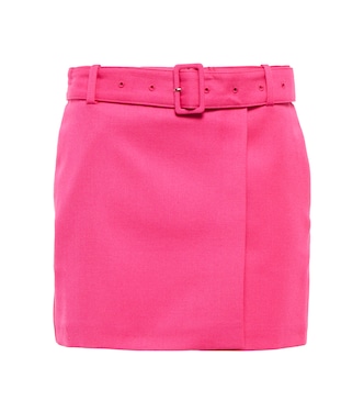 Minifalda de lana virgen con cinturón | Ami Paris